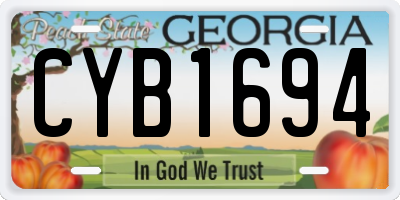 GA license plate CYB1694