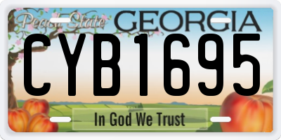GA license plate CYB1695