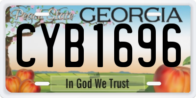 GA license plate CYB1696