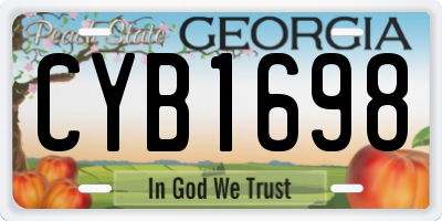 GA license plate CYB1698