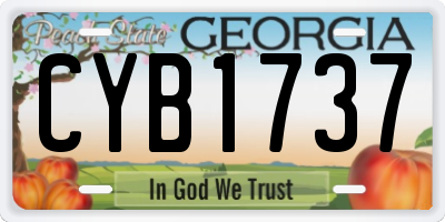 GA license plate CYB1737