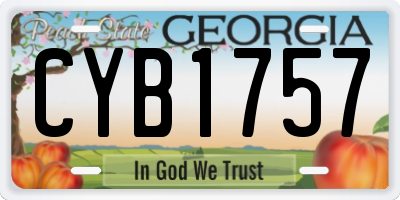 GA license plate CYB1757