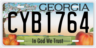 GA license plate CYB1764