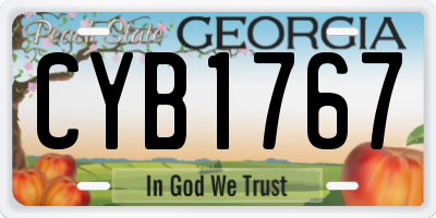 GA license plate CYB1767