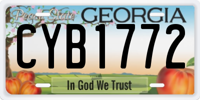 GA license plate CYB1772