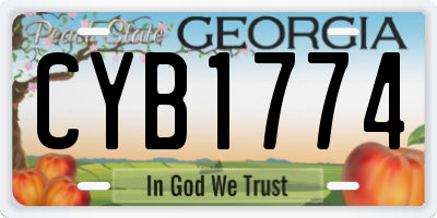 GA license plate CYB1774