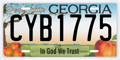 GA license plate CYB1775