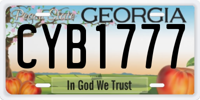 GA license plate CYB1777