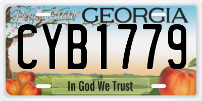 GA license plate CYB1779