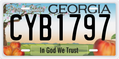 GA license plate CYB1797