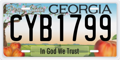 GA license plate CYB1799
