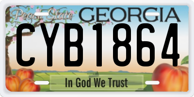 GA license plate CYB1864