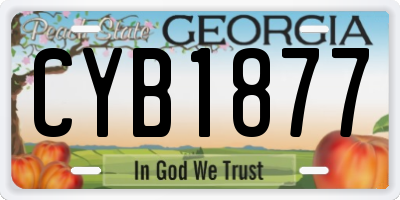 GA license plate CYB1877