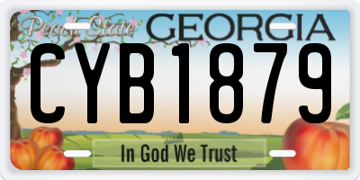 GA license plate CYB1879