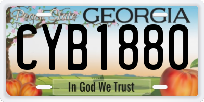 GA license plate CYB1880