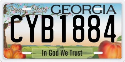 GA license plate CYB1884