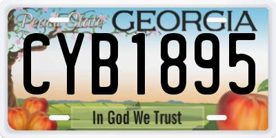 GA license plate CYB1895