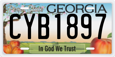 GA license plate CYB1897