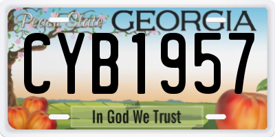 GA license plate CYB1957