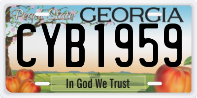 GA license plate CYB1959