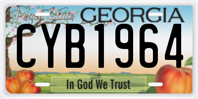 GA license plate CYB1964