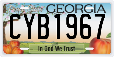 GA license plate CYB1967