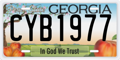 GA license plate CYB1977