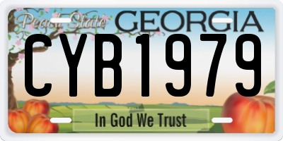 GA license plate CYB1979