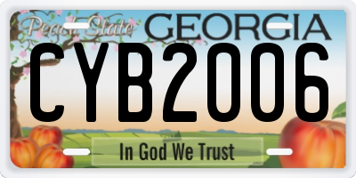 GA license plate CYB2006