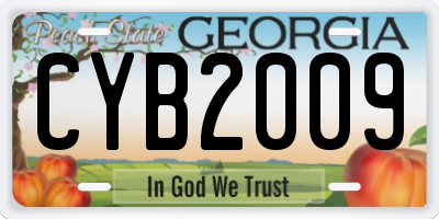 GA license plate CYB2009