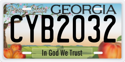 GA license plate CYB2032