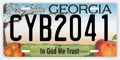 GA license plate CYB2041