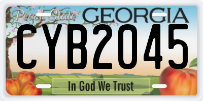 GA license plate CYB2045