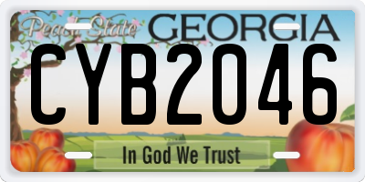 GA license plate CYB2046