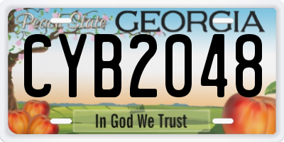 GA license plate CYB2048