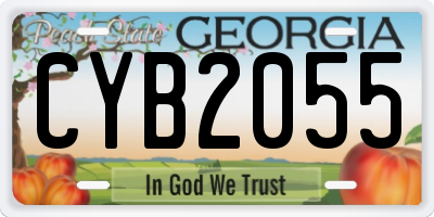 GA license plate CYB2055