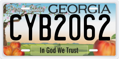 GA license plate CYB2062