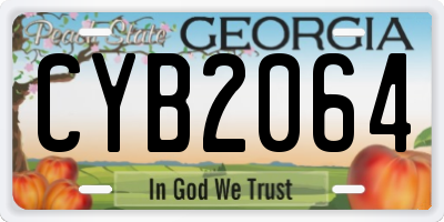 GA license plate CYB2064