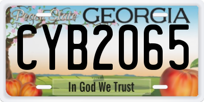 GA license plate CYB2065