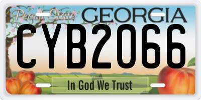 GA license plate CYB2066
