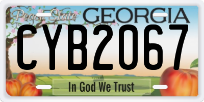 GA license plate CYB2067