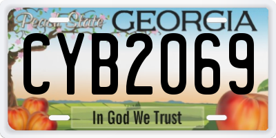 GA license plate CYB2069