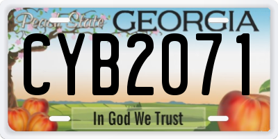 GA license plate CYB2071