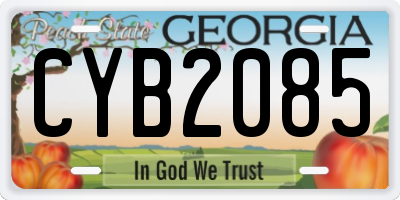GA license plate CYB2085