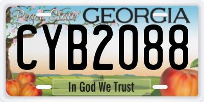 GA license plate CYB2088