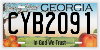 GA license plate CYB2091