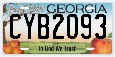 GA license plate CYB2093