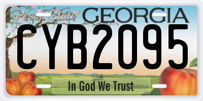 GA license plate CYB2095