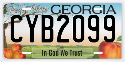 GA license plate CYB2099
