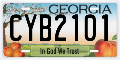 GA license plate CYB2101